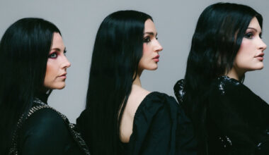 Amy Lee of Evanescence, Poppy, and Courtney LaPlante of Spiritbox against a grey background