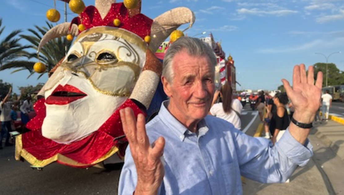 Michael Palin and his team were stopped by police while filming in Venezuela