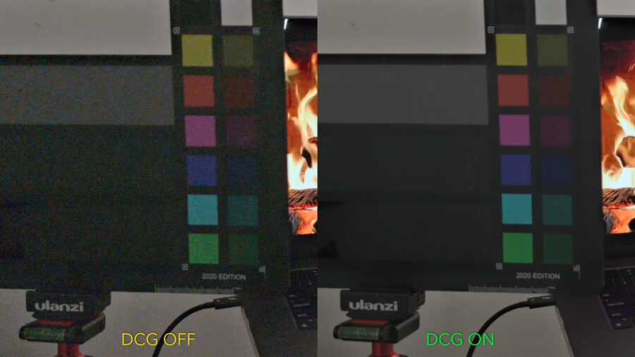 Pixel 10 Pro 12-bit RAW video with DCG on vs. DCG off