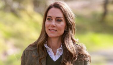 Catherine, Princess of Wales looks thoughtful during a visit to Ardura Community Forest on April 30, 2025 in Ardura, Isle of Mull