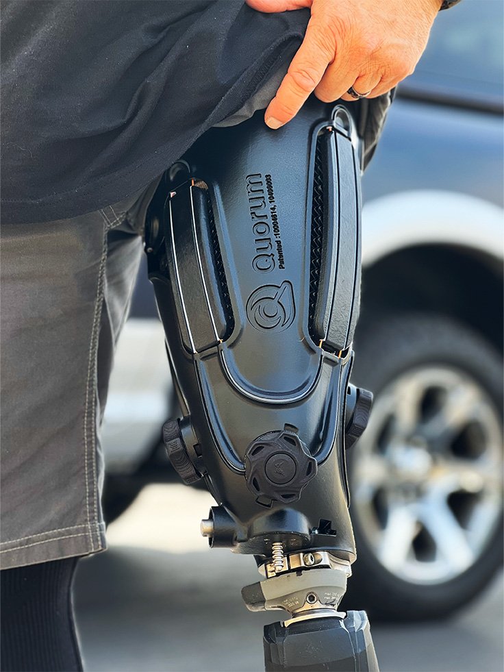 Quorum Quatro prosthetic socket. Photo via HP.