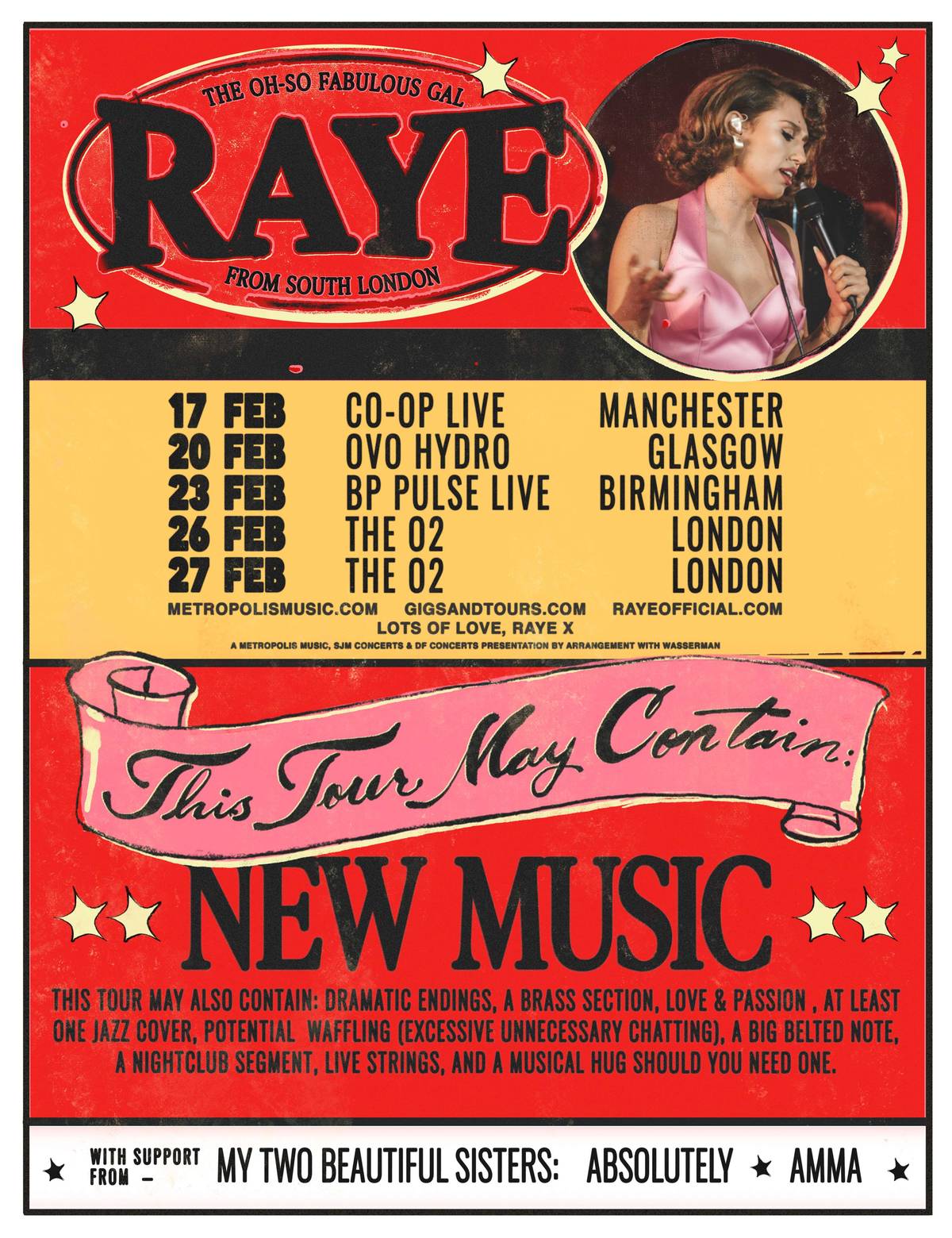 RAYE tour poster