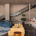 Gathering Grove Residence / R+R Architects - Interior Photography, Living Room, Wood, Sofa, Table, Chair