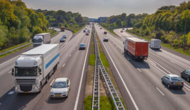 Cars on a highway.