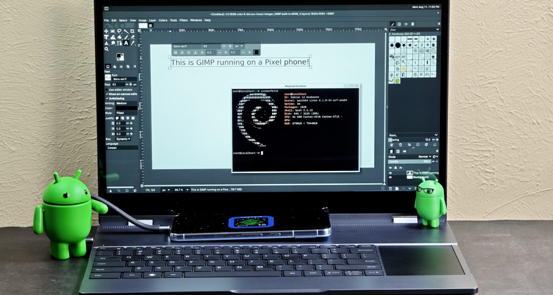 Running graphica Linux apps on a Pixel phone hero image