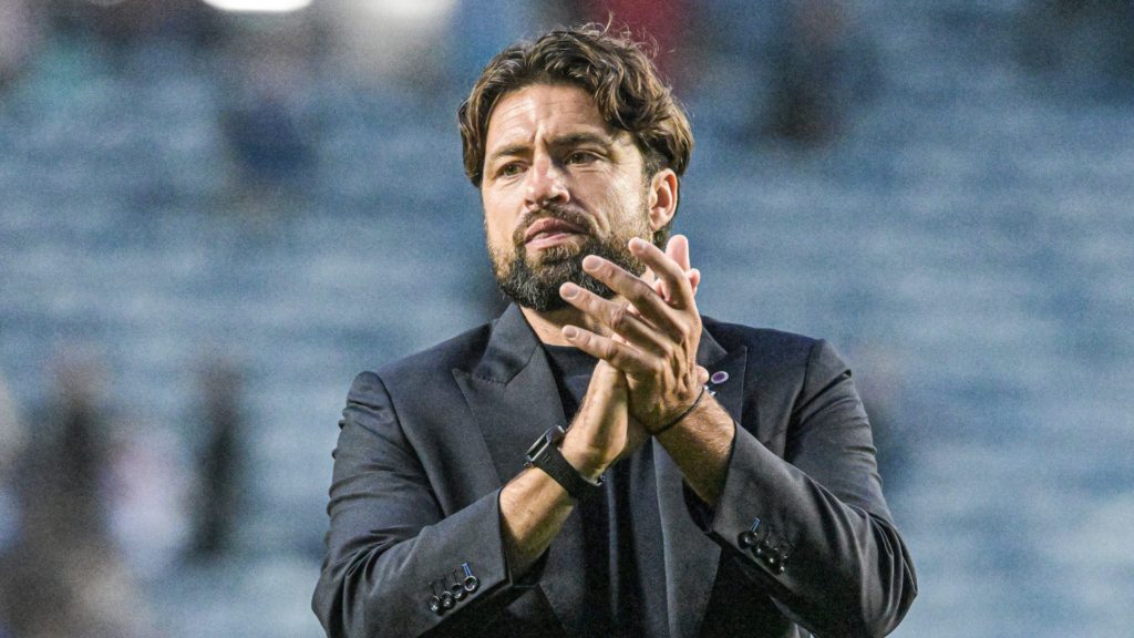Russell Martin applauds Ibrox after Rangers win v Panathinaikos