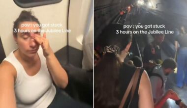 Tube passengers trapped inside carriage for hours after faulty Jubilee line train | News UK