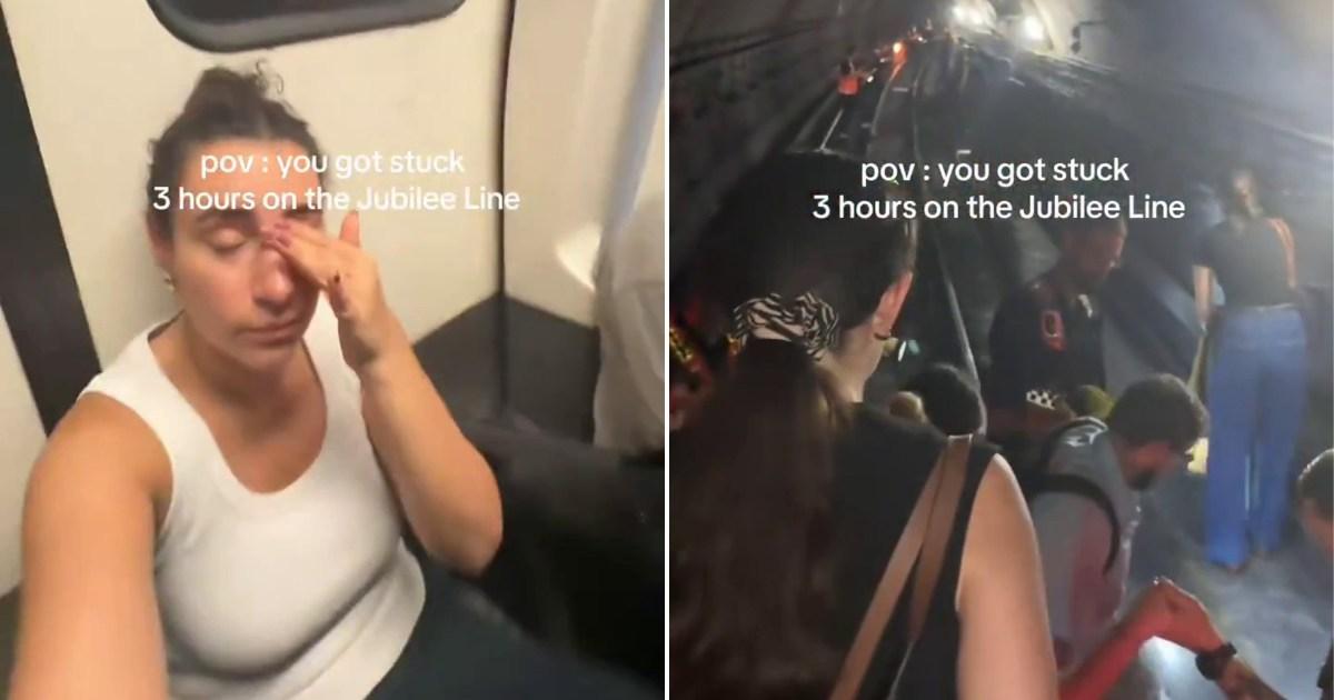 Tube passengers trapped inside carriage for hours after faulty Jubilee line train | News UK