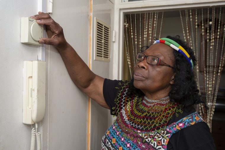 Thabani Sithole, 74, says the cost of living crisis is hitting older people hard and she is constantly watching her gas and electricity meters and tries to avoid putting the heating on until absolutely necessary (Photo: supplied by Independent Age)