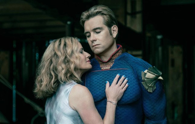 Antony Starr as Homelander and Elisabeth Shue as Madelyn Stillwell in The Boys (Picture: Amazon)