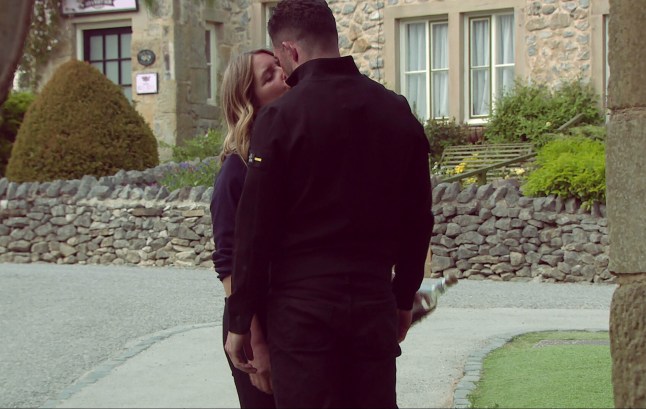 FROM ITV STRICT EMBARGO - No Use Before 2100hrs Thursday 14th August 2025 Emmerdale - Ep 1036566 Thursday 14th August 2025 Charity Dingle [EMMA ATKINS] and Ross Barton [MICHAEL PARR] Picture contact - David.crook@itv.com This photograph is (C) ITV and can only be reproduced for editorial purposes directly in connection with the programme or event mentioned above, or ITV plc. This photograph must not be manipulated [excluding basic cropping] in a manner which alters the visual appearance of the person photographed deemed detrimental or inappropriate by ITV plc Picture Desk. This photograph must not be syndicated to any other company, publication or website, or permanently archived, without the express written permission of ITV Picture Desk. Full Terms and conditions are available on the website www.itv.com/presscentre/itvpictures/terms