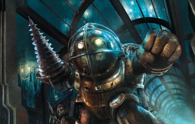 A big daddy in the original BioShock