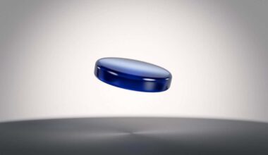 CGI illustration of a superconducting crystal LK99, perfect shape and colour, dark blue colour copper doped lead oxo apatite, floating over a magnet.; Shutterstock ID 2442898429; purchase_order: -; job: -; client: -; other: -