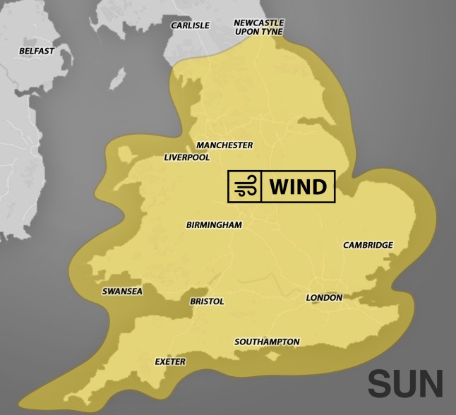 METRO GRAPHICS met office weather warnings 14.09 (Picture: Metro)