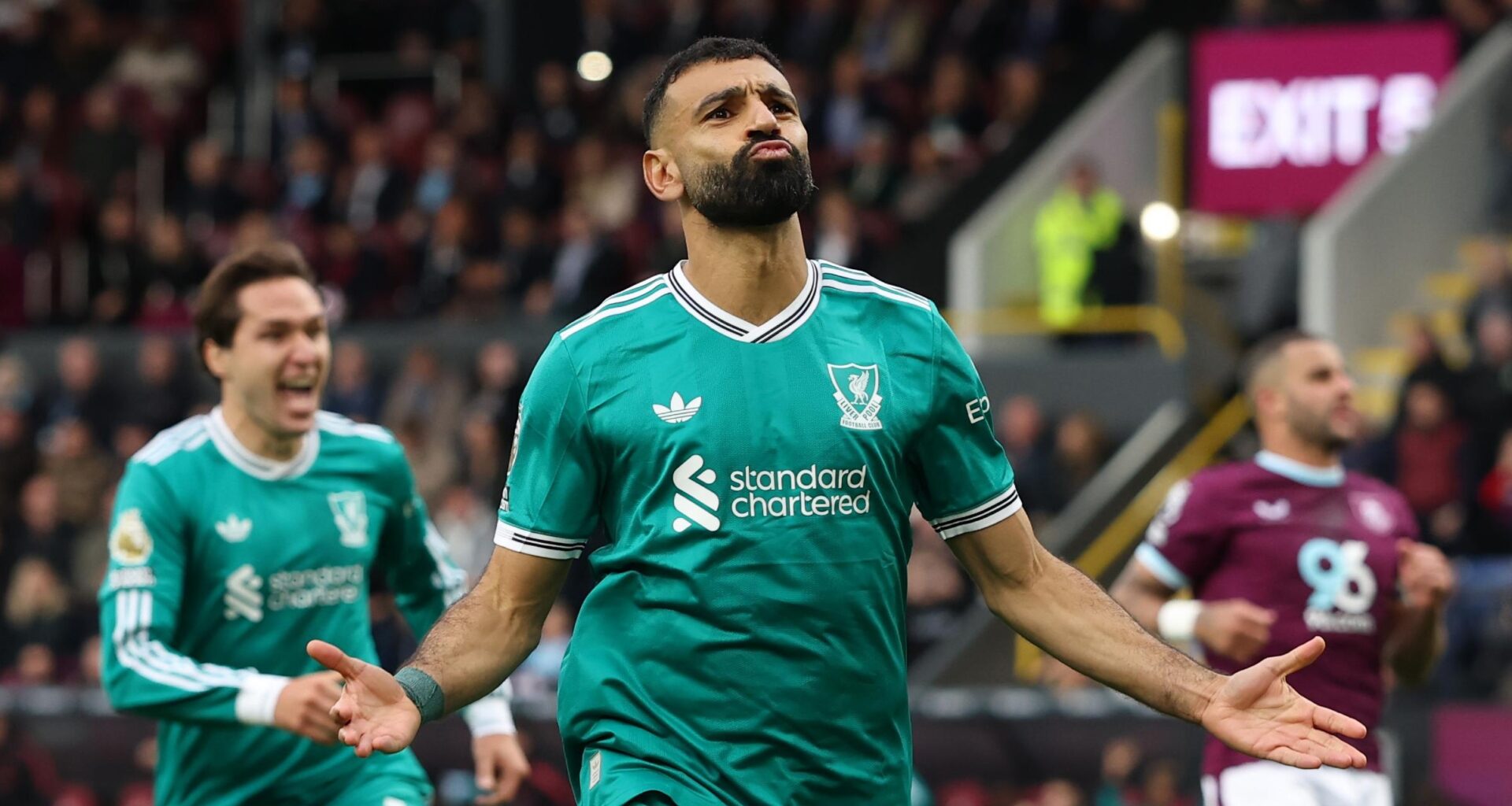 Salah's last-gasp penalty edges Liverpool past 10-man Burnley