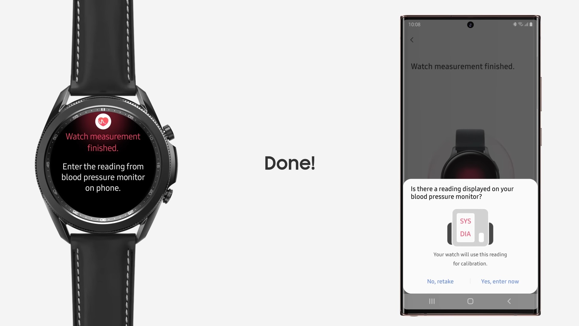 Samsung Galaxy Watch 3 Measuring blood pressure