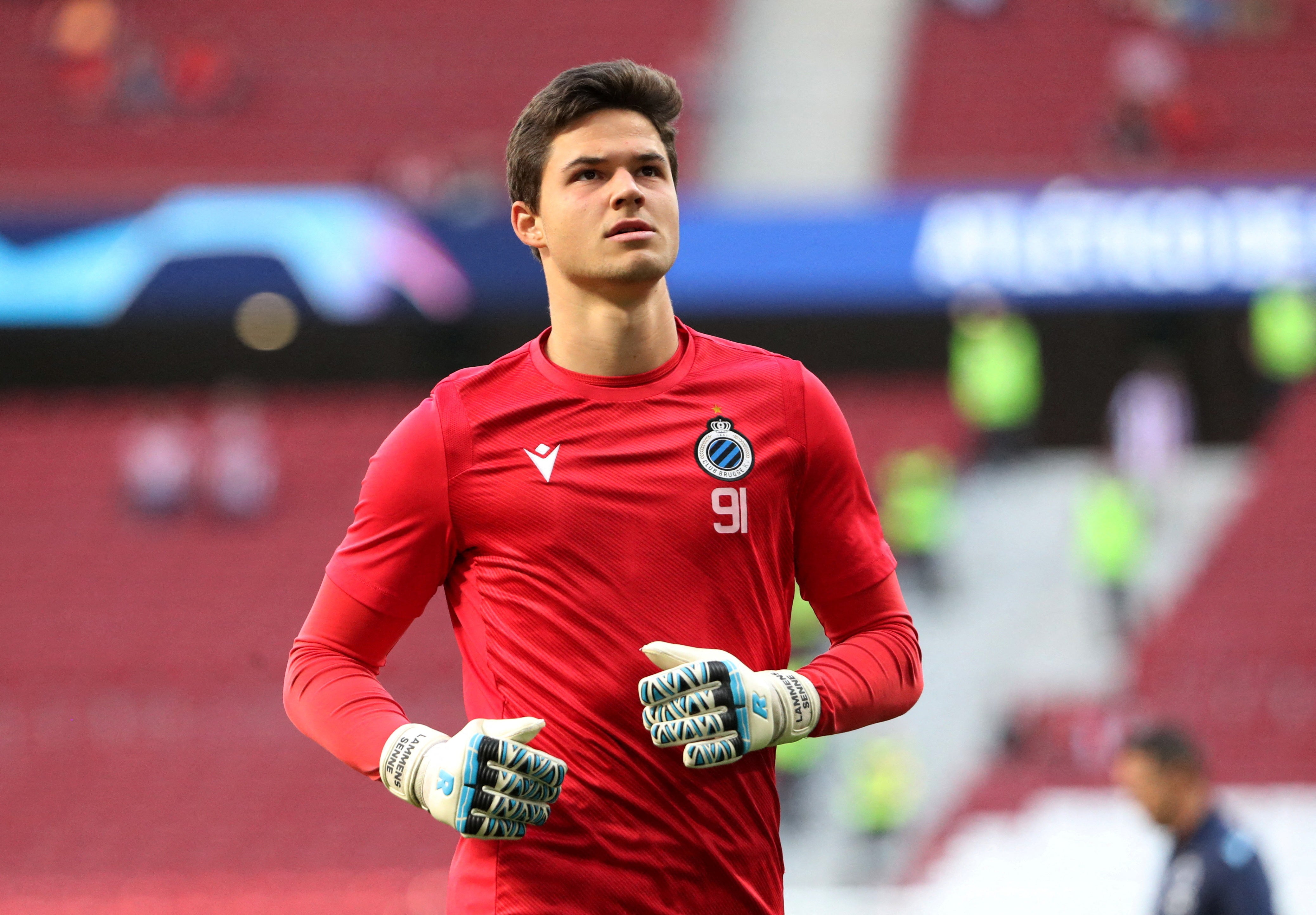 Lammens during his brief time at Club Brugge