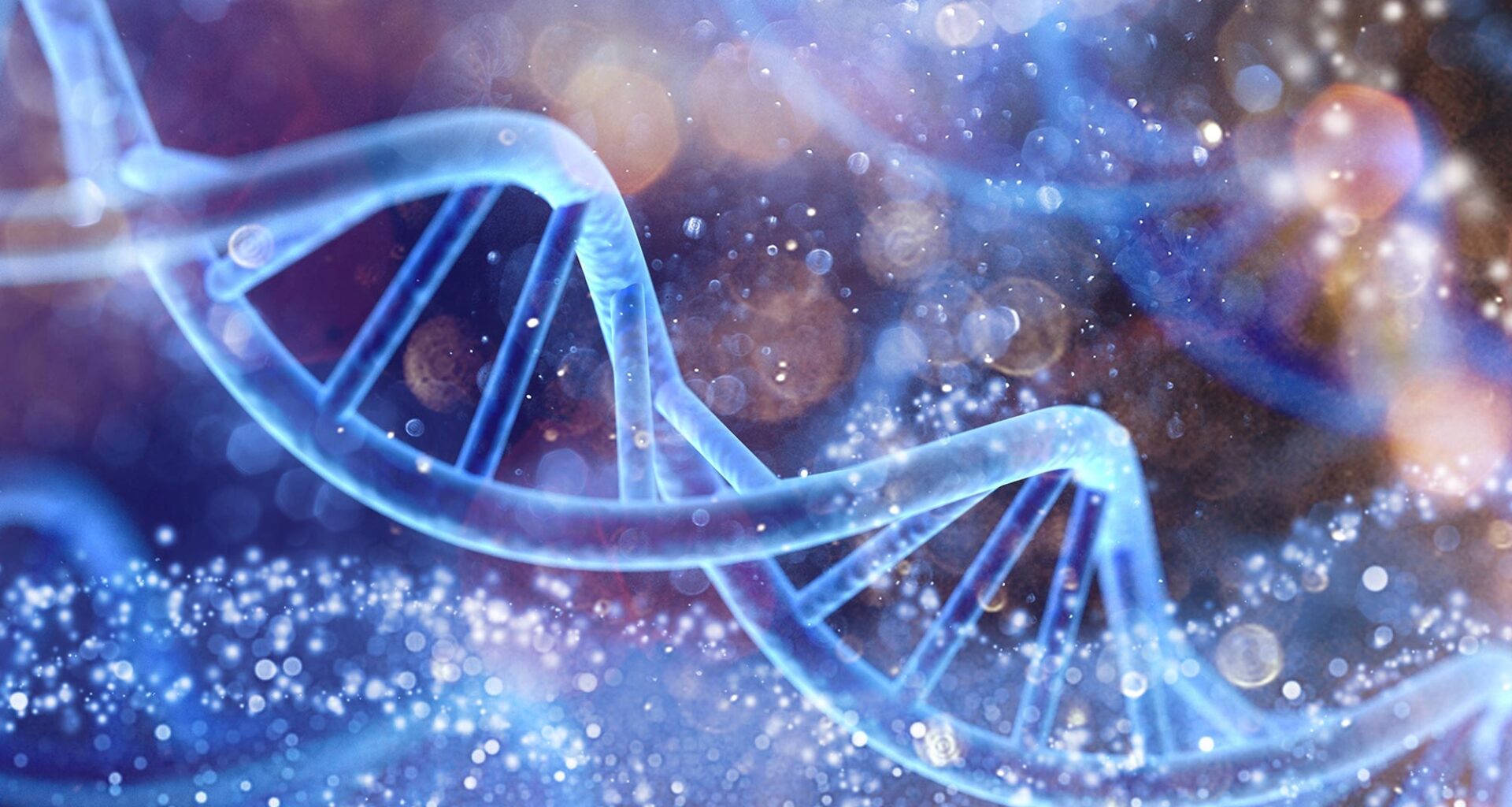 Spiral DNA Double Helix Structure Blue
