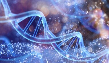 Spiral DNA Double Helix Structure Blue