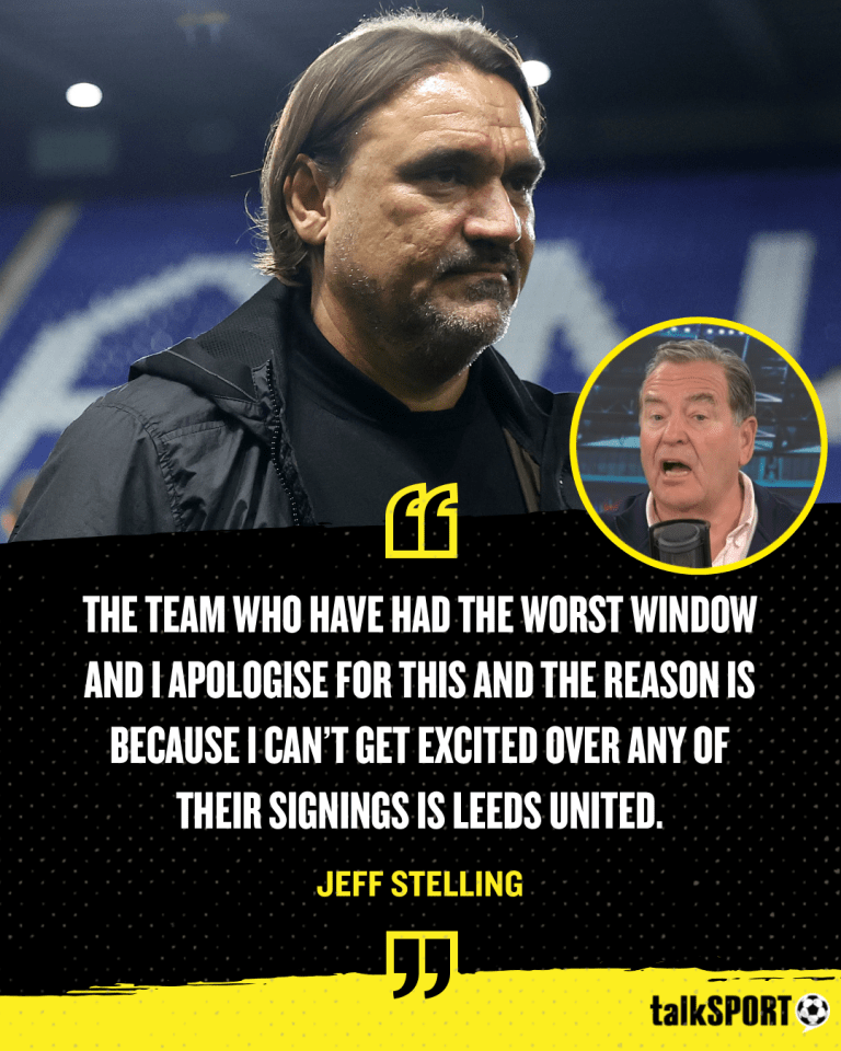talkSPORT host Stelling did not hold back in his view's on Leeds' transfer window