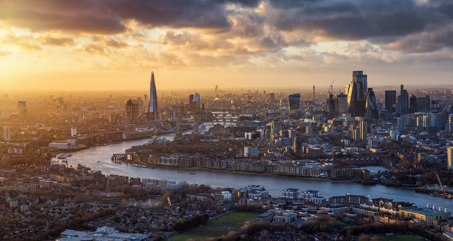 Storm Clouds Over London Skyline