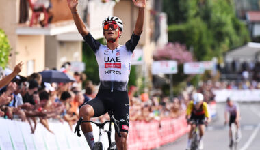 Coppa Sabatini: Isaac del Toro surges from three-rider breakaway on uphill charge in Peccioli for victory