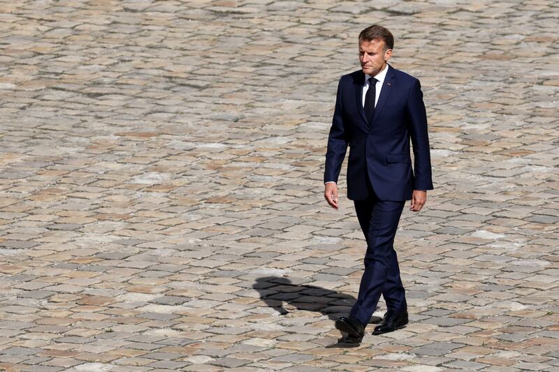 France's president Emmanuel Macron Macron faces a narrowing set of options to chart a way out of the crisis. Photograph: Ludovic Marn/AFP via Getty Images      