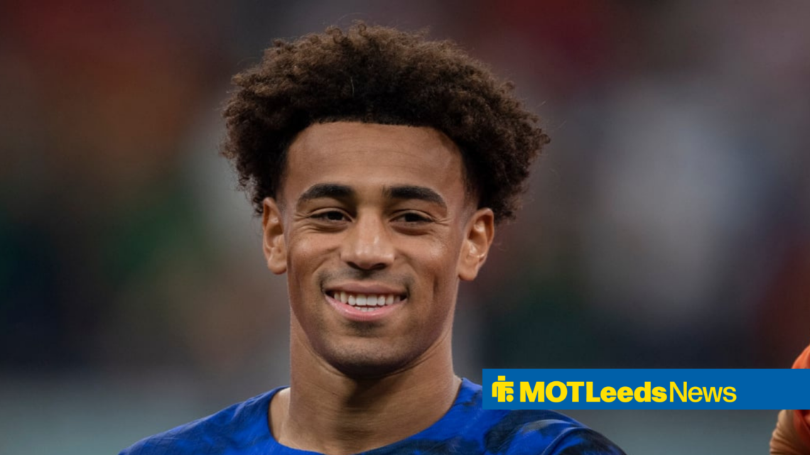 Tyler Adams smiles in USMNT kit