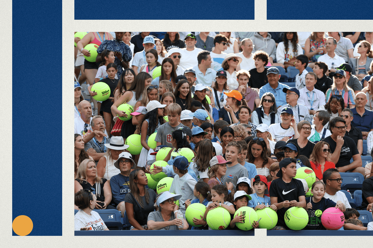 U.S. Open recap: Jumbo-tennis-ball-toting kids tamed by thrilling Townsend Krejcikova match
