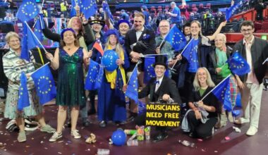 EU flags outnumber Union Jacks at the Last Night of the Proms