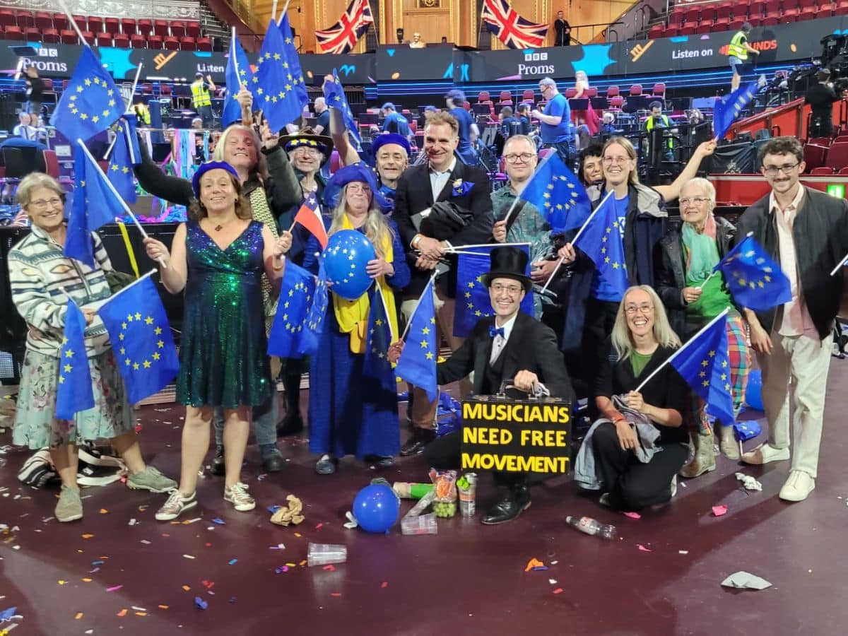 EU flags outnumber Union Jacks at the Last Night of the Proms