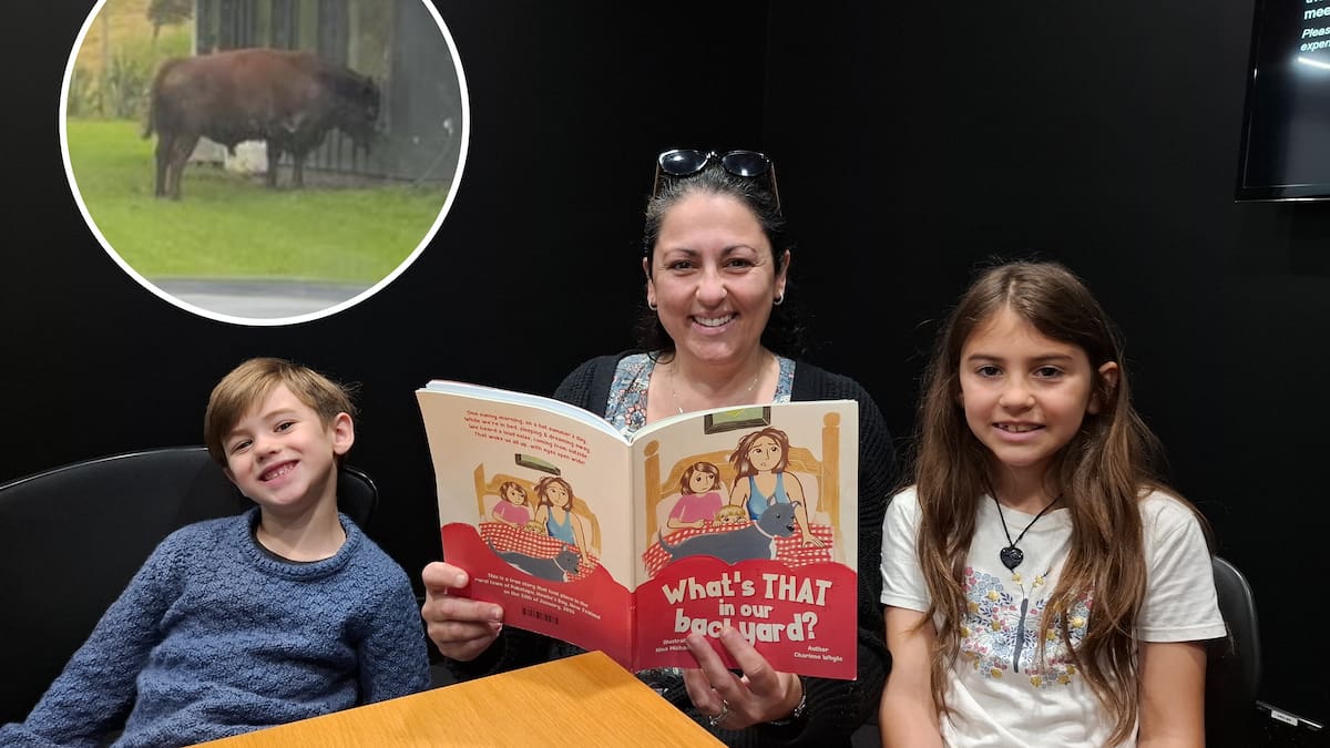 Escaped bull rams Napier home with mum and kids inside, inspires children’s book