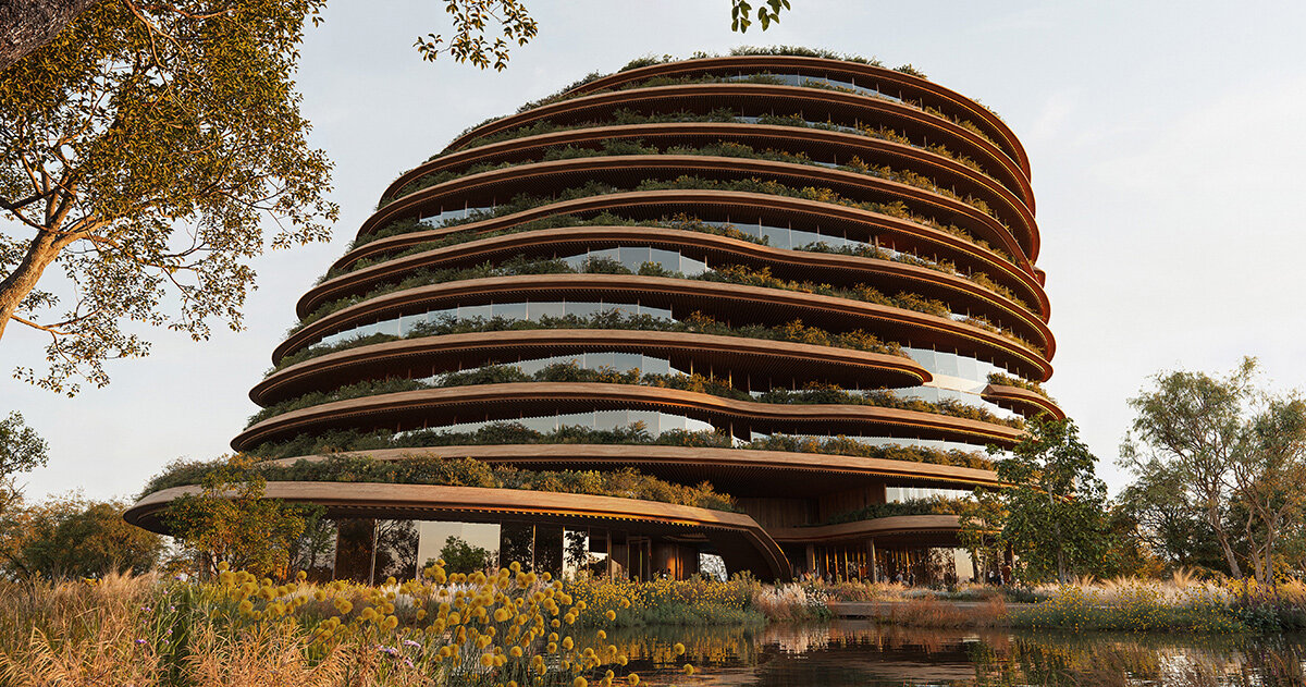 ortiz learns from termite mounds with 'solum' garden office in brazil