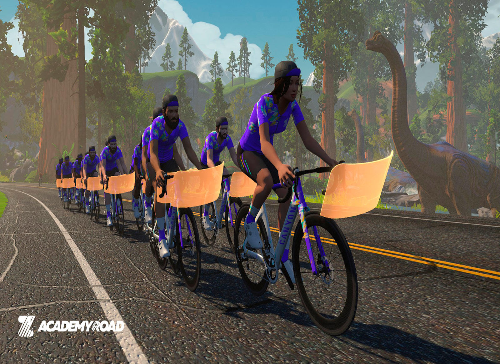 Zwift Academy virtual world ride