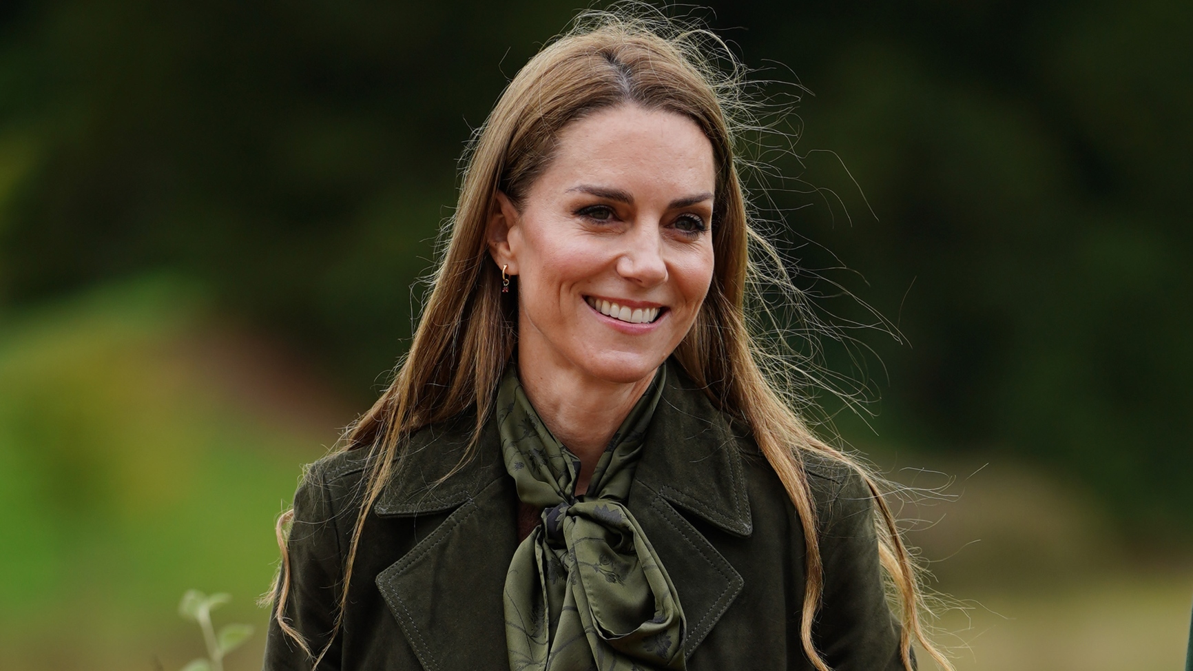 Catherine, Princess of Wales smiles as she presents &quot;Go Wild&quot; badges as she meets members of the Scouts' Squirrels programme