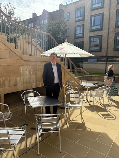 Paul Johnston seen at the British-Irish Association meeting at the weekend in Pembroke College, Oxford