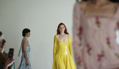 Royal favourite Emilia Wickstead trades demure daywear for bold colour and balloon hems – The Irish News