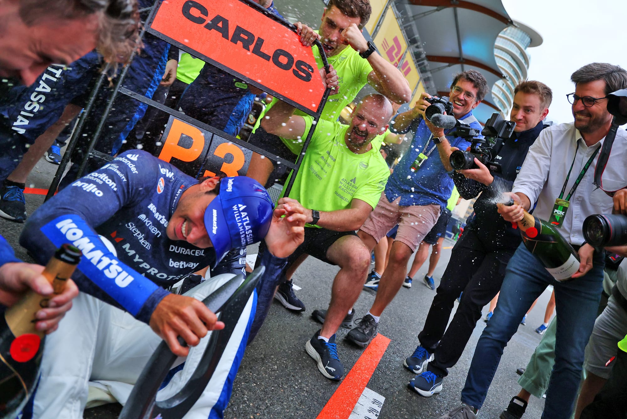 Carlos Sainz finishes third in the 2025 Azerbaijan Grand Prix