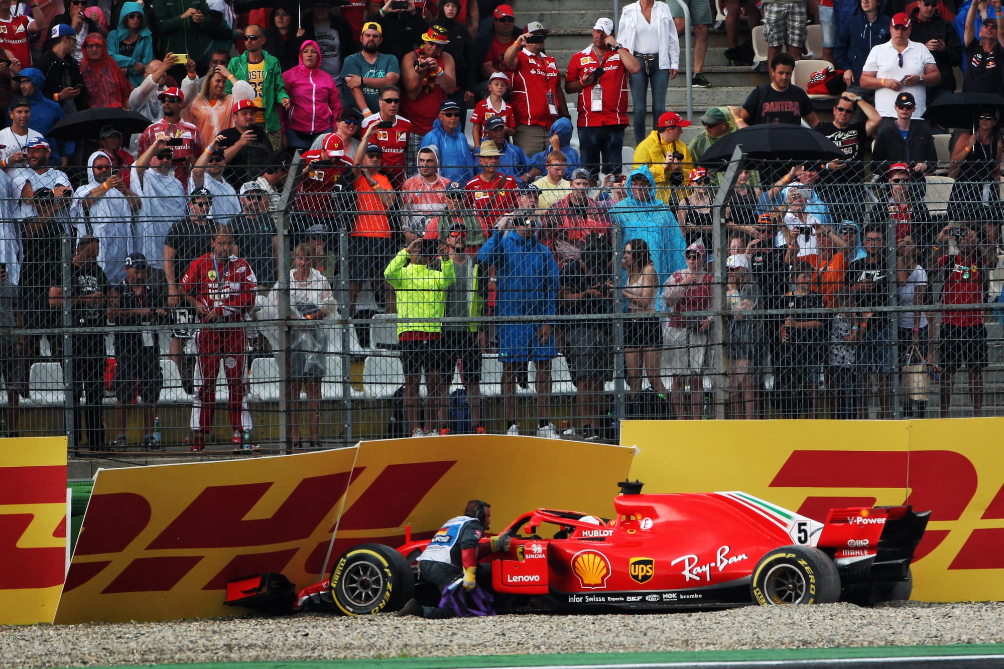Sebastian Vettel crash 2018 German Grand Prix