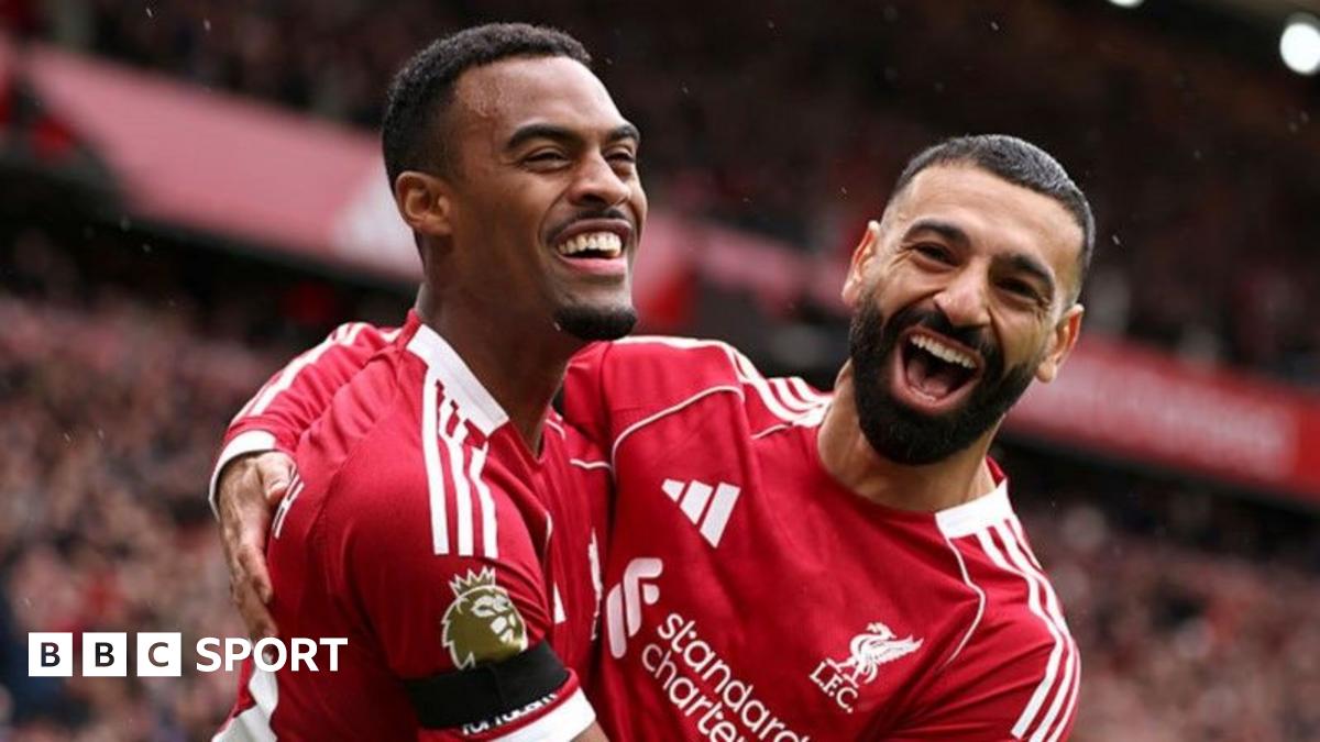 Liverpool score twice in the first half to overcome Everton in the Merseyside derby at Anfield.