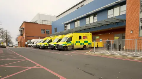 Mark Norman/ BBC In April Medway Maritime Hospital had more than 500 people spending more than 12 hours in the emergency dept unit after the decision to admit them to a ward