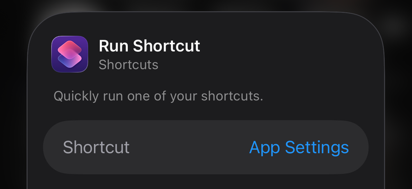 Add a Shortcut control to Control Center for iPhone.