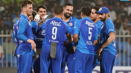 Afghanistan players celebrate(Afghanistan Cricket Board)