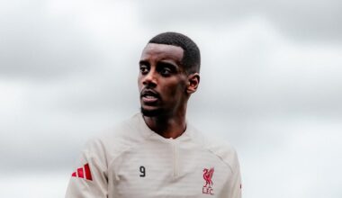 Photos: Alexander Isak completes first training session with Liverpool