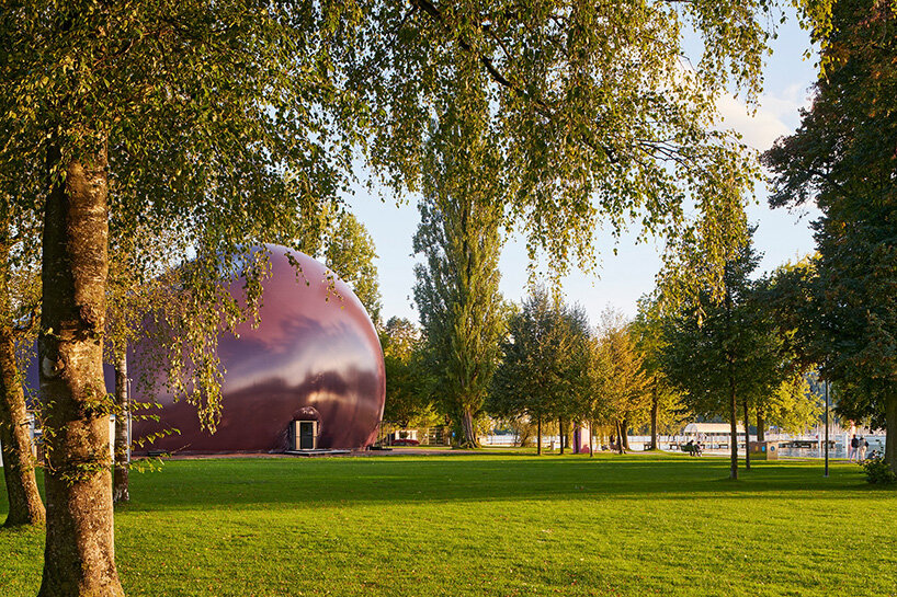 anish kapoor and arata isozaki's inflatable 'ark nova' concert hall returns in switzerland