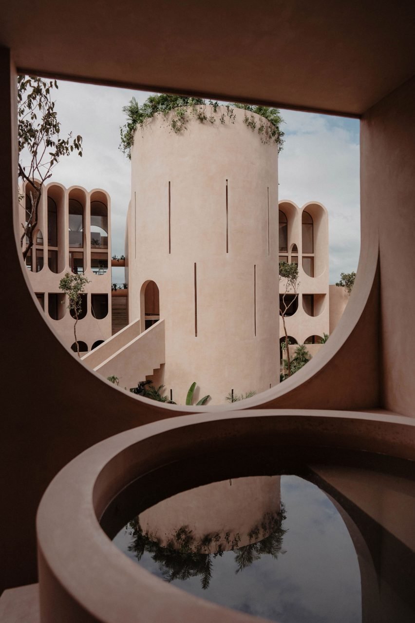 Pool at a housing complex in Mexico by V Taller