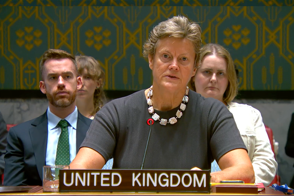 We encourage the Syrian government to continue to prioritise women’s meaningful participation in the political transition and ensure a representative and inclusive political process: UK statement at the UN Security Council