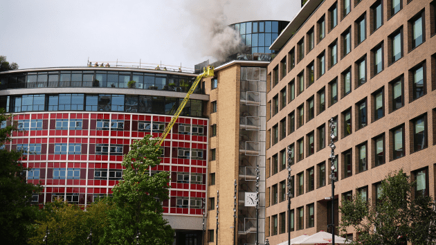 100 firefighters battle blaze at BBC's former headquarters in London