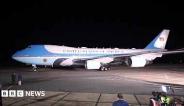 President Donald Trump lands in UK for second state visit - follow live
