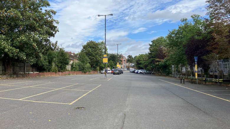 Empty rear of car park